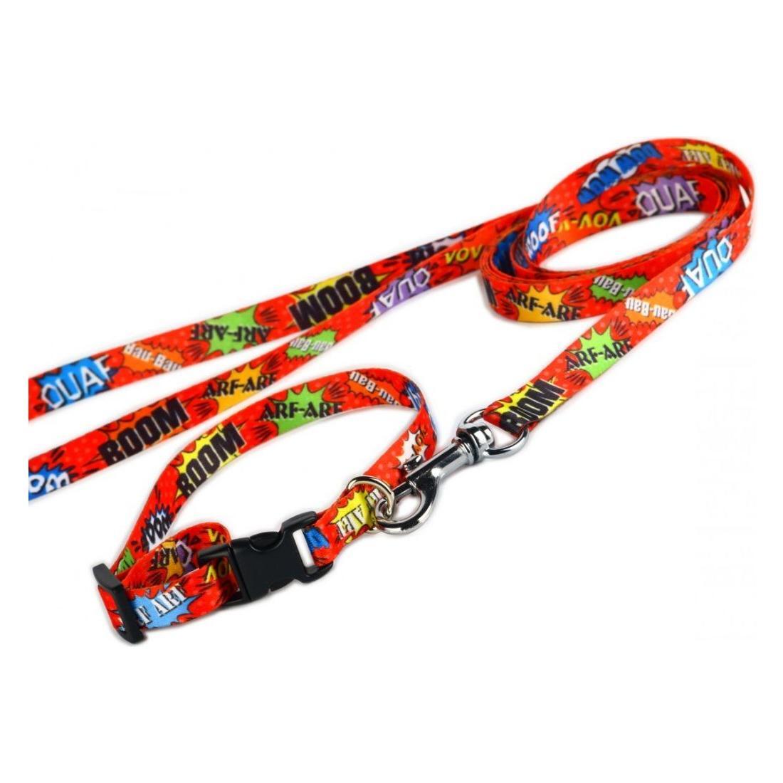 Collar With A Plastic Buckle - Red Graffiti