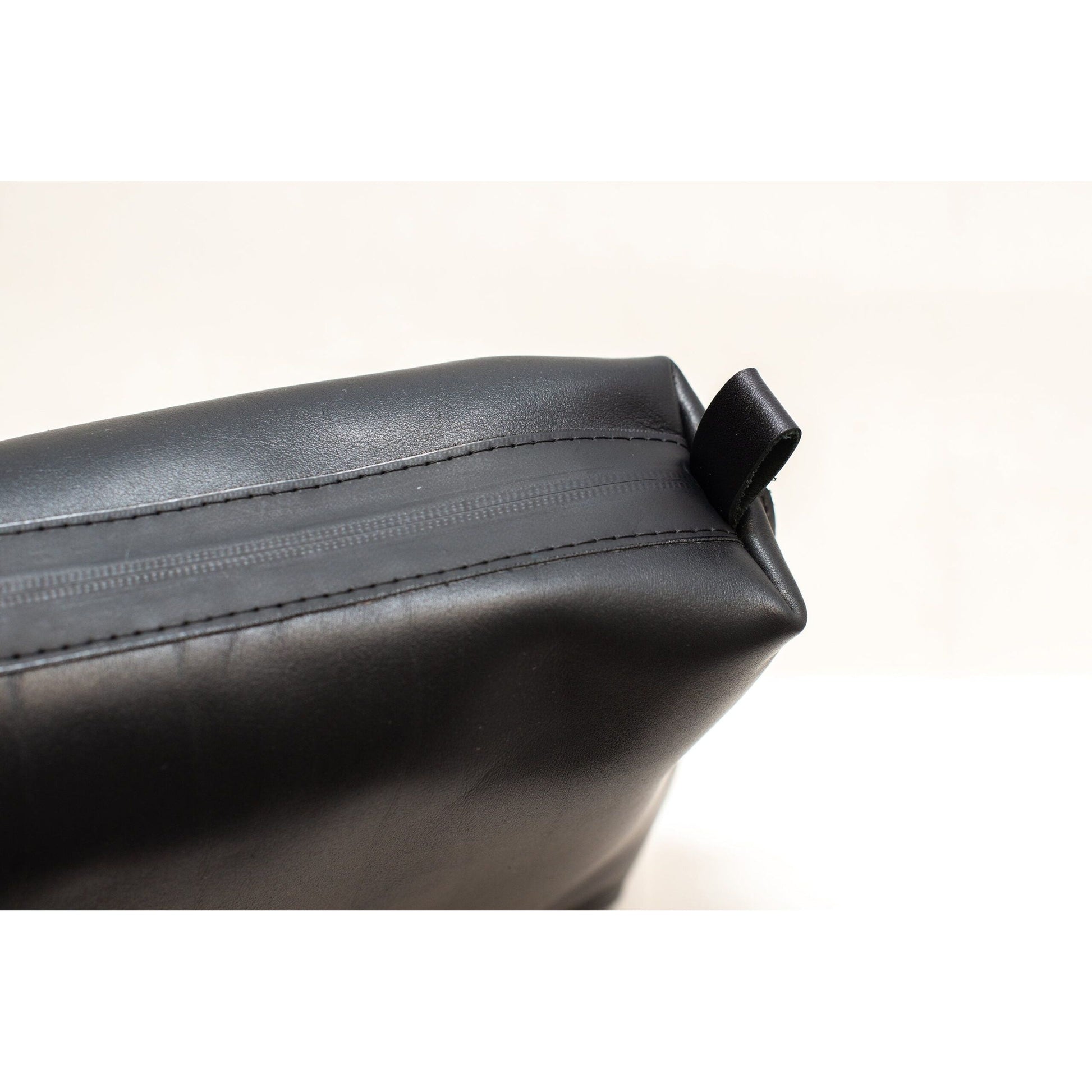 Leather Cosmetic Bag, Black - Large