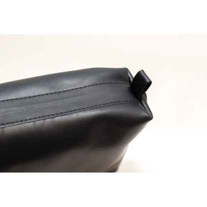 Leather Cosmetic Bag, Black - Large