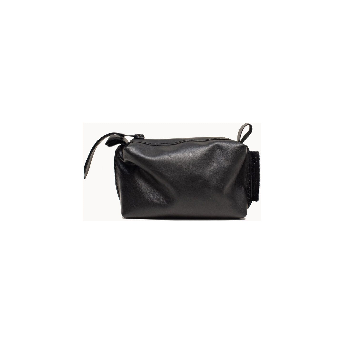 Leather Cosmetic Bag, Black - Small