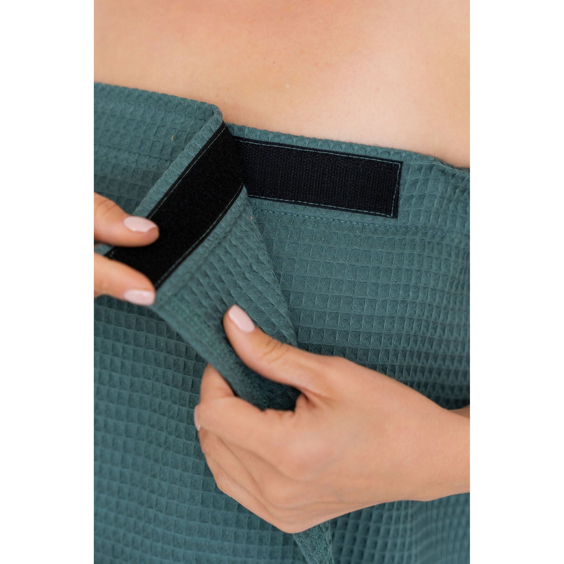 Cotton Waffle Sauna Wrap With Velcro