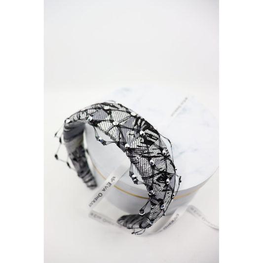 Headband Fiona with Honeycomb Veil