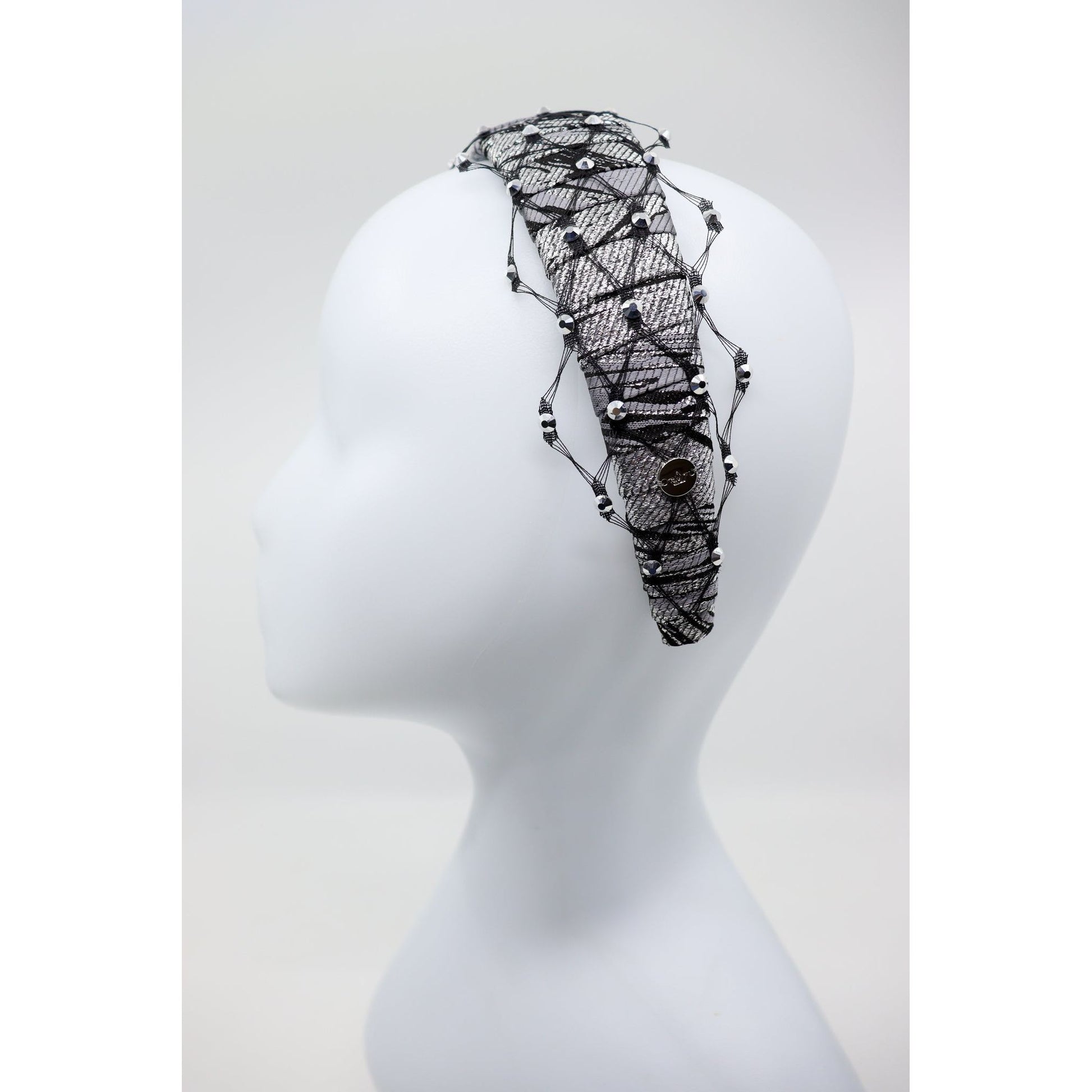 Headband Fiona with Honeycomb Veil