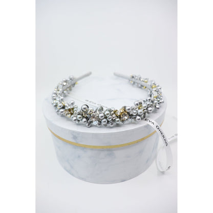 Headband Selena with Crystals and Pearls