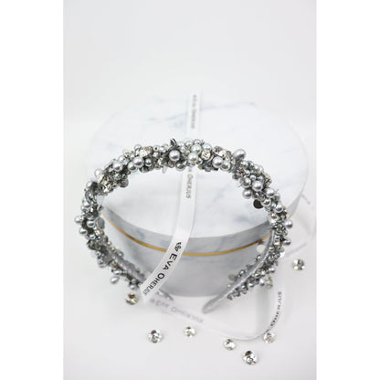 Headband Selena with Crystals and Pearls