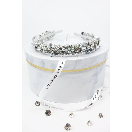Headband Selena with Crystals and Pearls