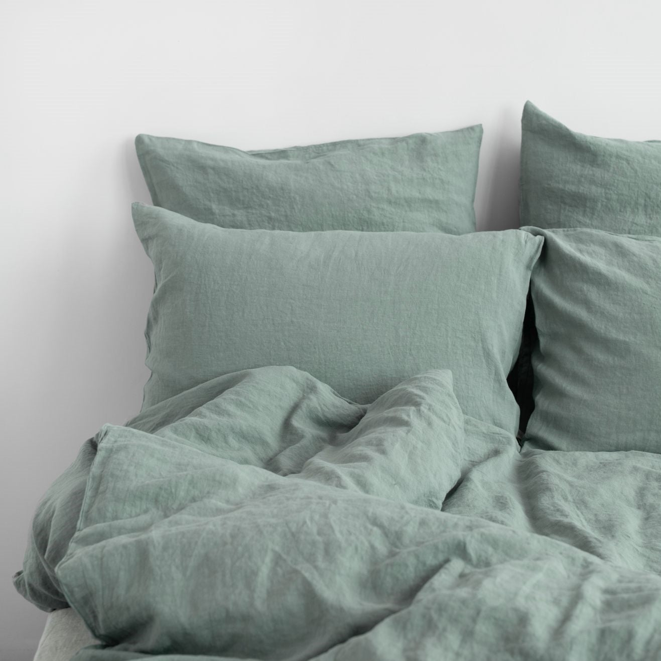 Pellava pussilakanasetti - Green Milieu (Parivuode) - Linen Tales