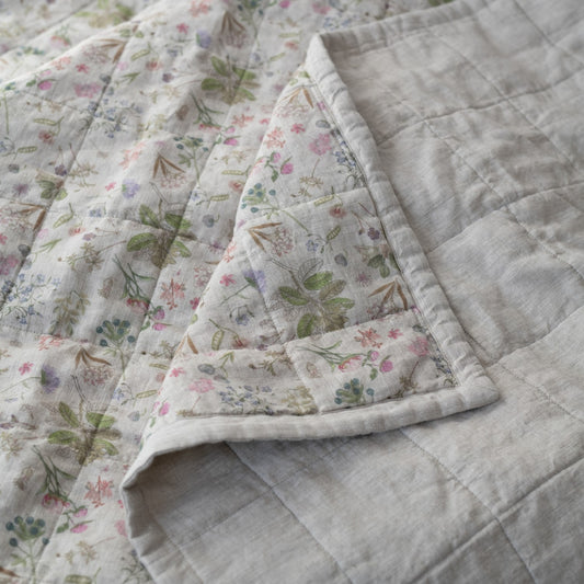 Pellavapeitto Botany 2 (140x220 cm) - Linen Tales