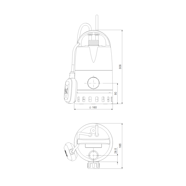 TYHJENNYSPUMPPU GRUNDFOS CC5M-1 1-V EI VIPPAA