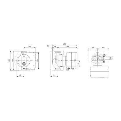 LÄMPÖJOHTOPUMPPU GRUNDFOS MAGNA3 25-60 180 R1 1x230V