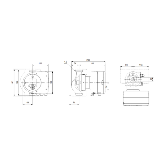 LÄMPÖJOHTOPUMPPU GRUNDFOS MAGNA3 25-100 1x230V 180xR25