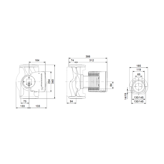 LÄMPÖJOHTOPUMPPU GRUNDFOS MAGNA3 65-150 F 340 1x230V