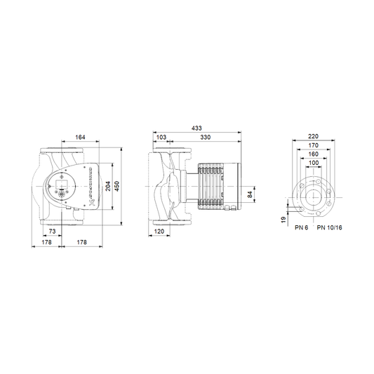LÄMPÖJOHTOPUMPPU GRUNDFOS MAGNA3 100-40 F 450 1x230V