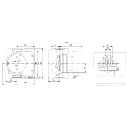 LÄMPÖJOHTOPUMPPU GRUNDFOS MAGNA1 32-80 180