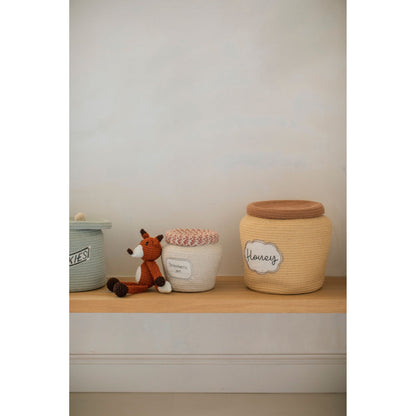 Decorative Basket Honey Pot 