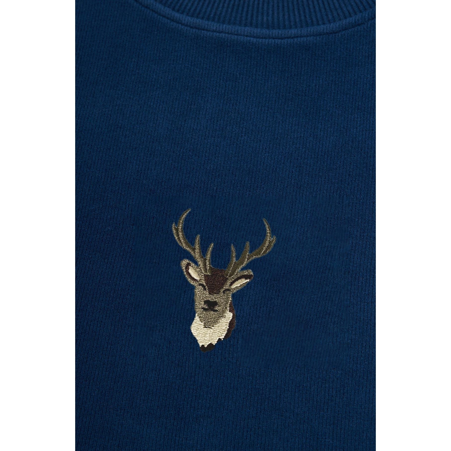 Deer Sweatshirt - Indigo Blue