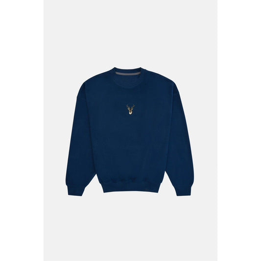 Deer Sweatshirt - Indigo Blue