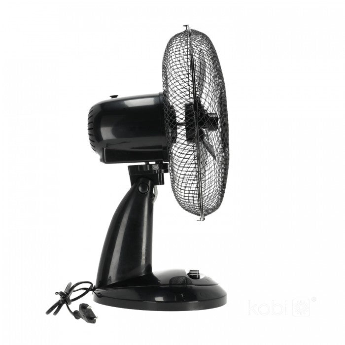 Kobi Windstar VIENTO pöytätuuletin 40 W – 3 nopeutta, 90° säätö, musta