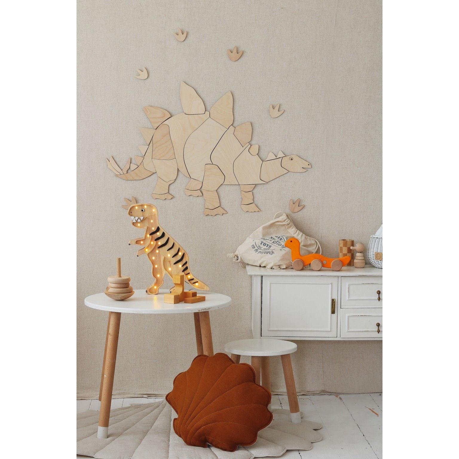 Dinosaur Stegosaurus - Wooden Wall Decoration