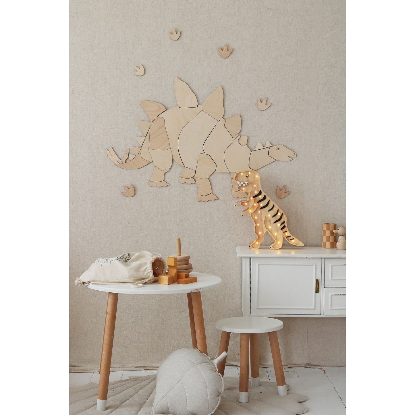 Dinosaur Stegosaurus - Wooden Wall Decoration