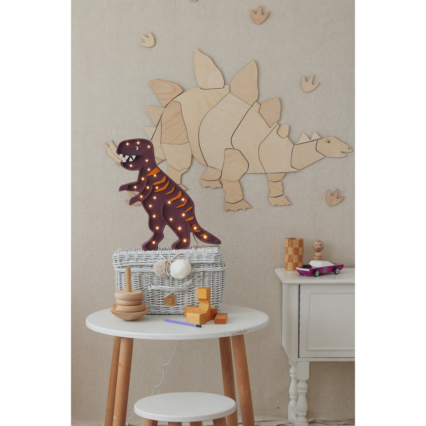 Dinosaur Stegosaurus - Wooden Wall Decoration