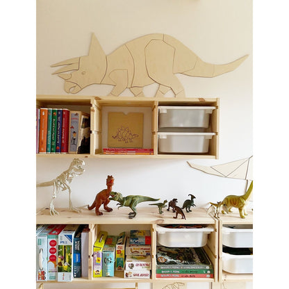 Dinosaur Triceratops – Wooden Wall Decoration
