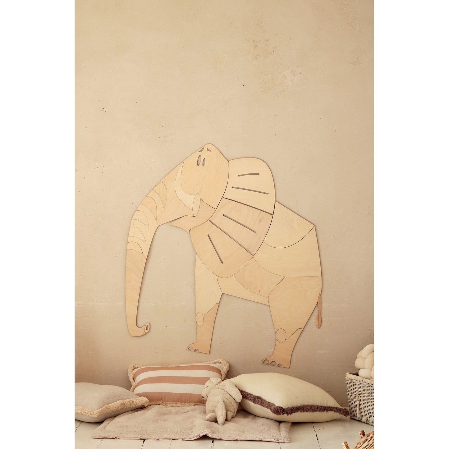 Safari Elephant – Wooden Wall Decoration