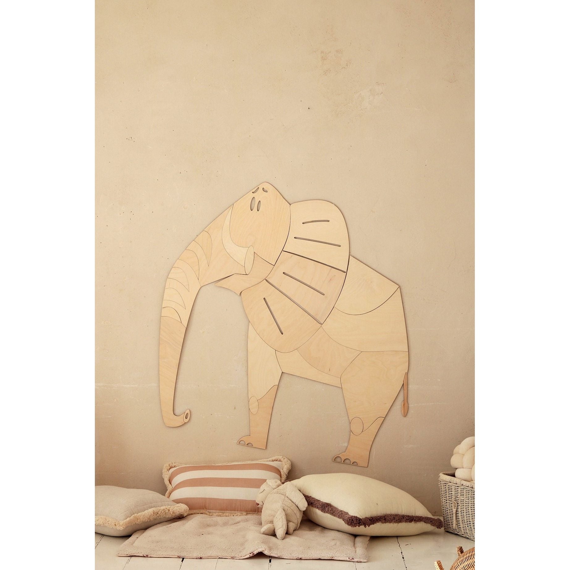 Safari Elephant – Wooden Wall Decoration