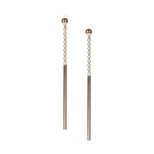 Dots Fixed Earrings - Rose Gold and Silver