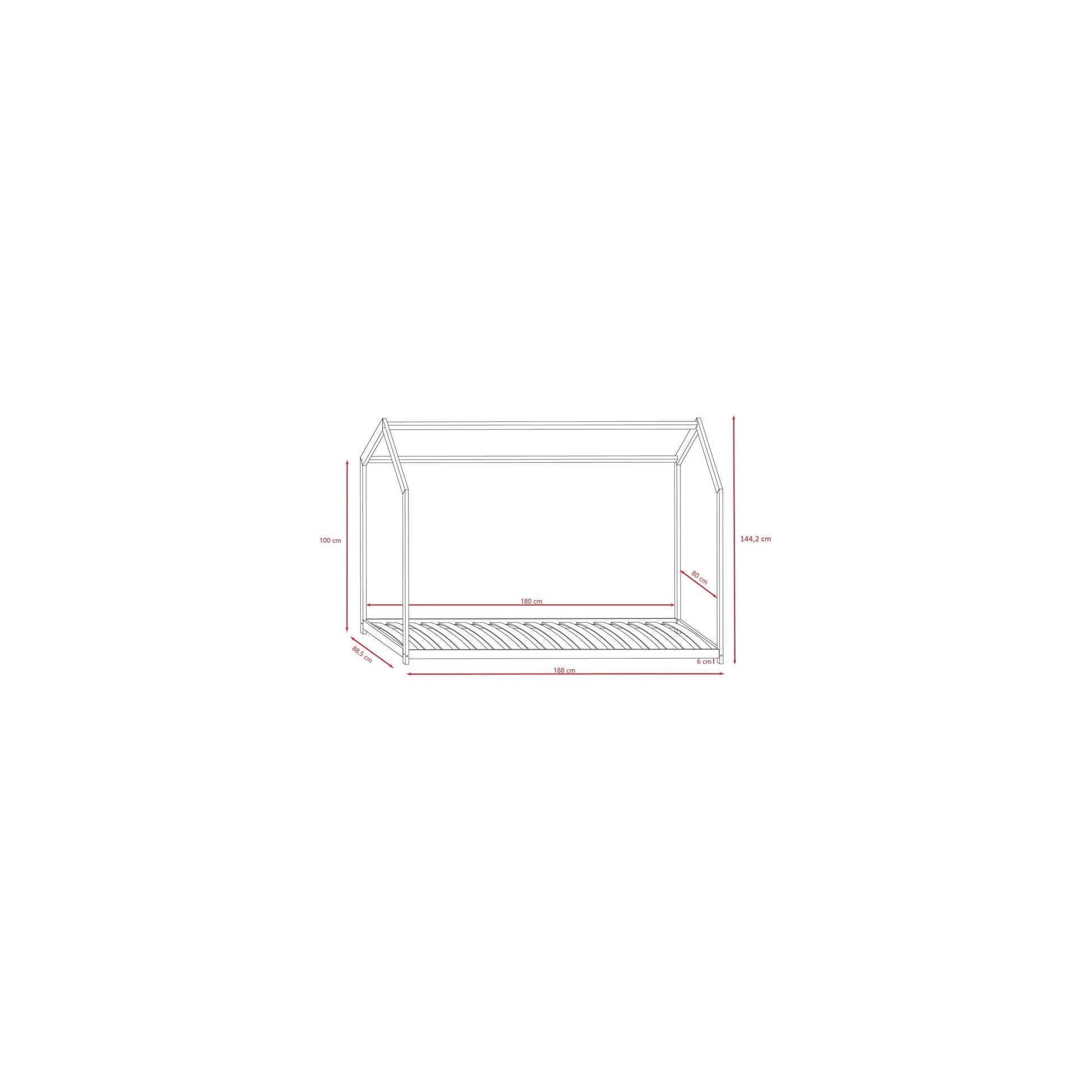 House Bed Bella - White
