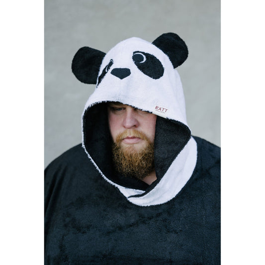 Unisex OEKO-TEX Bamboo Terry Poncho PANDA - For Adults