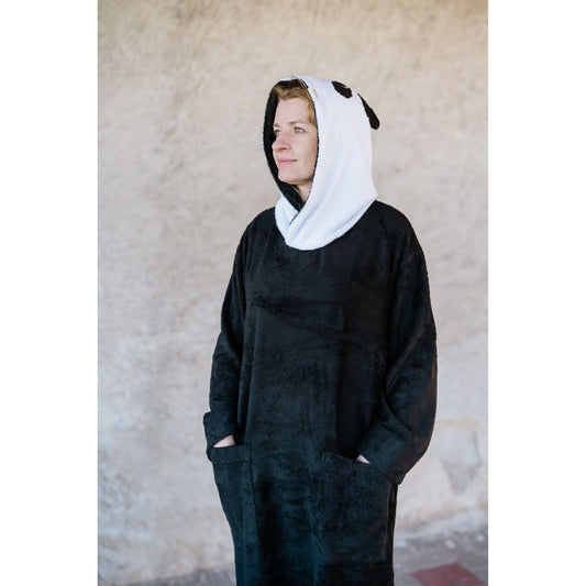 Unisex OEKO-TEX Bamboo Terry Poncho PANDA - For Adults