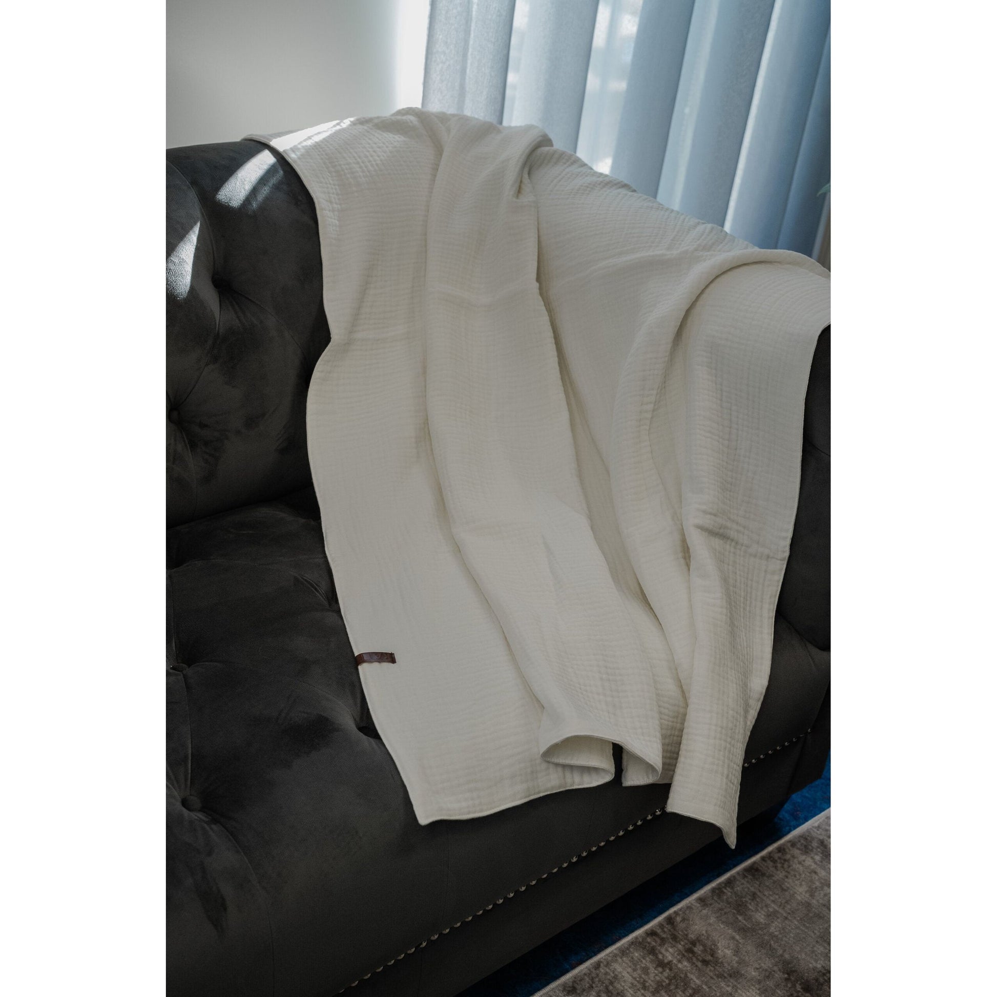 Soft Muslin Cotton Blanket - Ivory White
