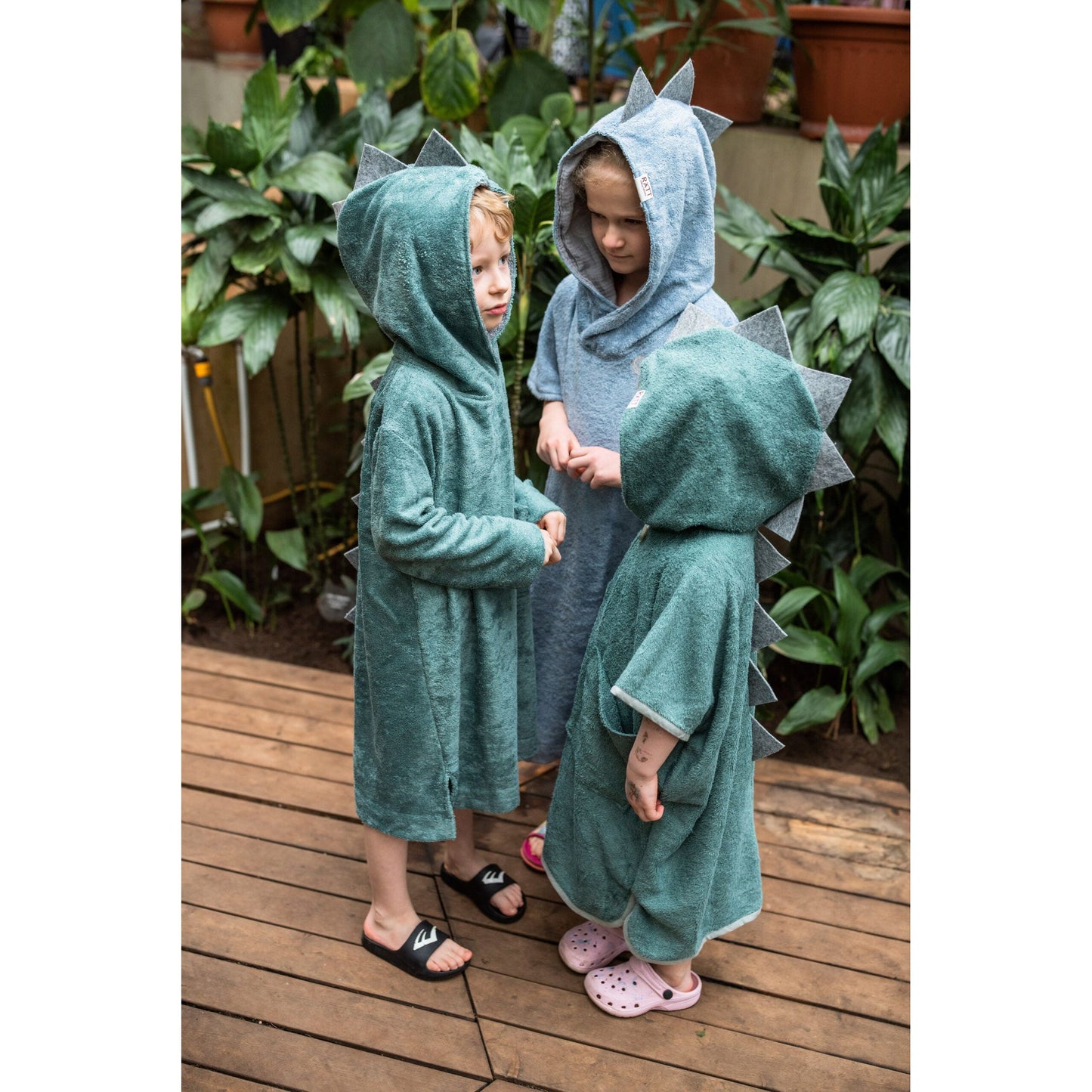 Long-Sleeve Poncho DINOSAUR - For TODDLERS (Size 82/86-116)