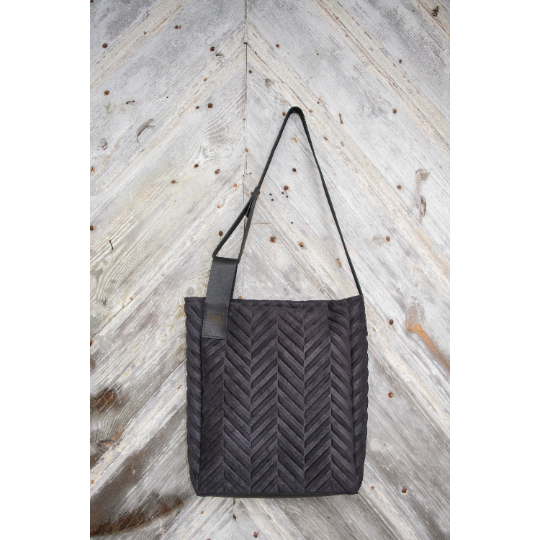 Mixed Material Handbag