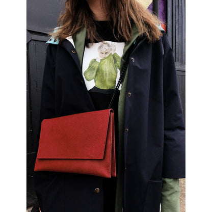 Chain Shoulder Bag - Red