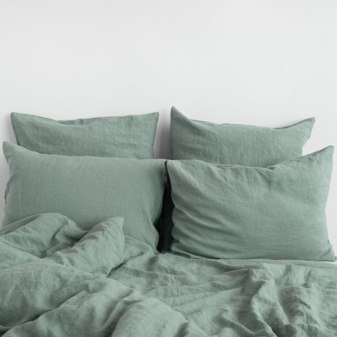 Pellava pussilakanasetti - Green Milieu (Parivuode) - Linen Tales