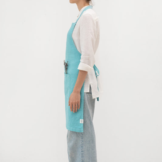 Esiliina kahdella etutaskulla Linen Tales - Coastal Blue