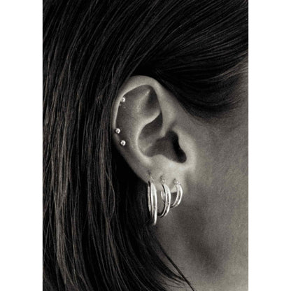 Ella Hoops Earrings - Silver