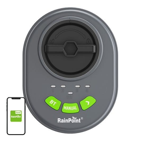 RainPoint 4-vyöhykkeinen sprinkleriohjain sovelluksella, Bluetooth