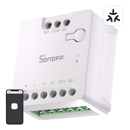 SONOFF MINI-D Smart WiFi Matter Switch (AC/DC 12-48V, kuiva kosketin)