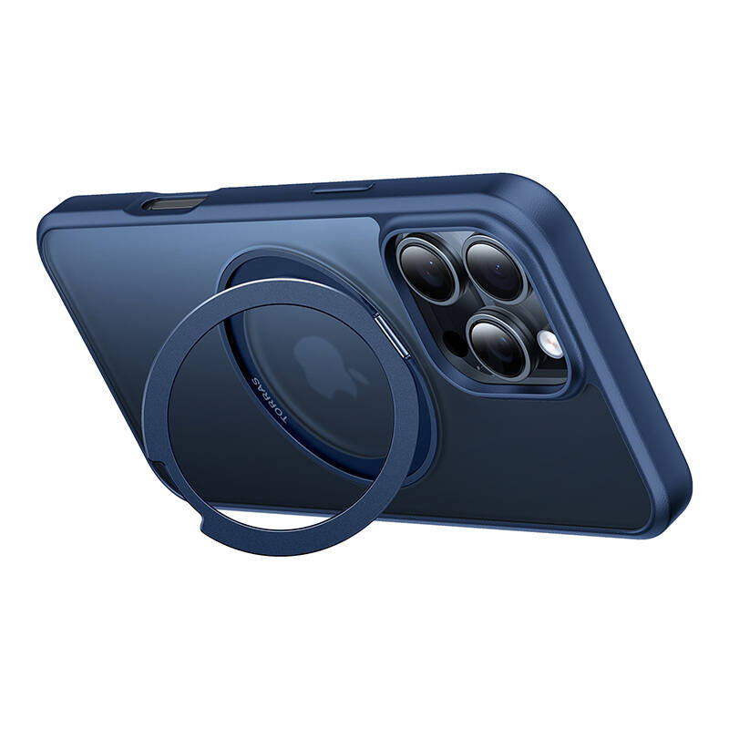 Torras Ostand Pro -suojakuori iPhone 16 Pro Max (sininen)