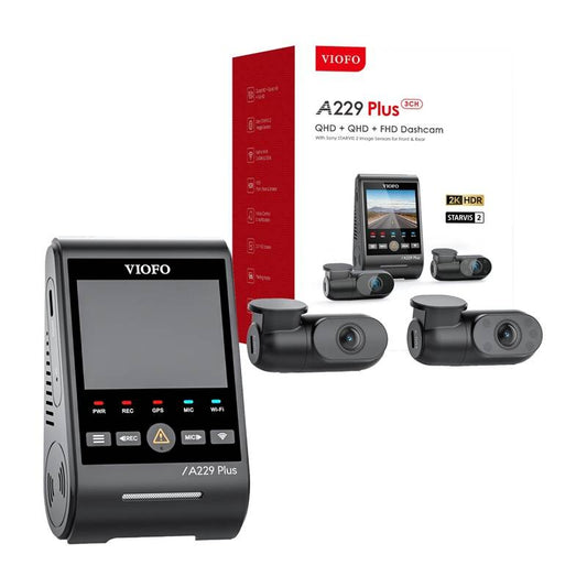 Kojelautakamera VIOFO A229 PLUS 3CH 2K + 1080p WiFi, GPS | 074766 | 6972147073275 | Kotikauppa | Viofo