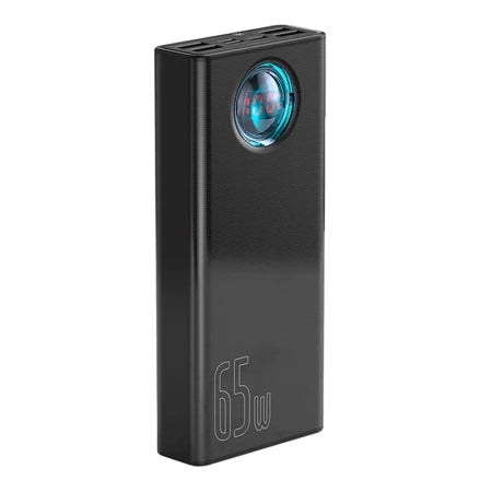 Baseus Amblight varavirtalähde, 30000mAh, 65W (musta)