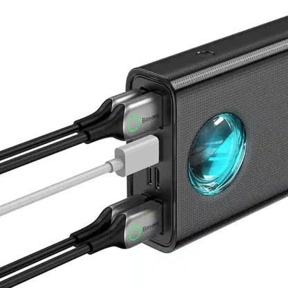 Baseus Amblight varavirtalähde, 30000mAh, 65W (musta)