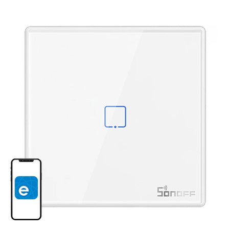 Älykäs langaton seinäkytkin Sonoff T2EU1C-RF 433MHz (1-kanavainen)