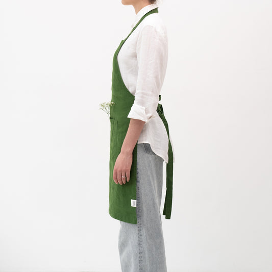 Esiliina kahdella etutaskulla Linen Tales - True Green