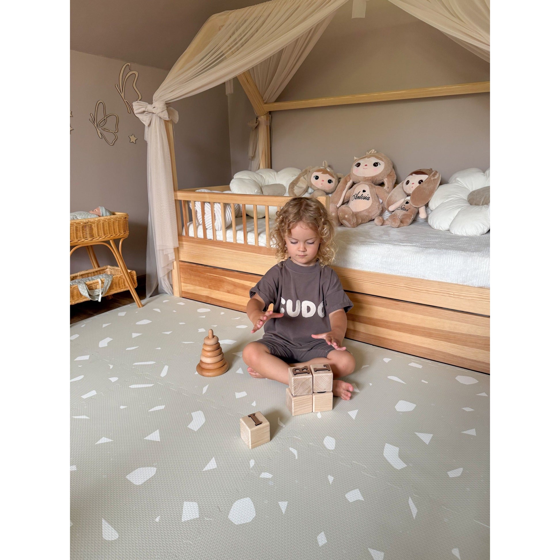 Foam Puzzle Playmat - Terrazzo Dove
