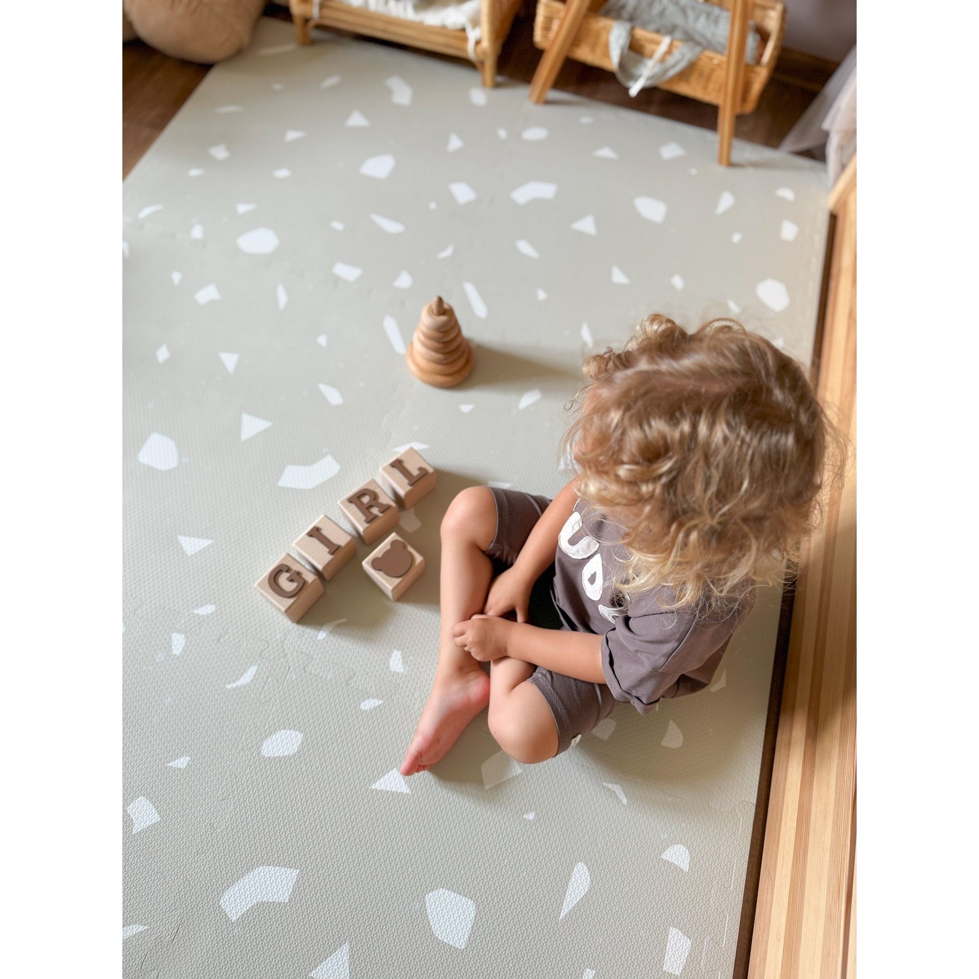 Foam Puzzle Playmat - Terrazzo Dove