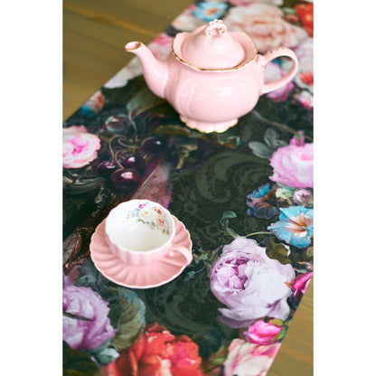 Francine Black Table Runner with Tassels